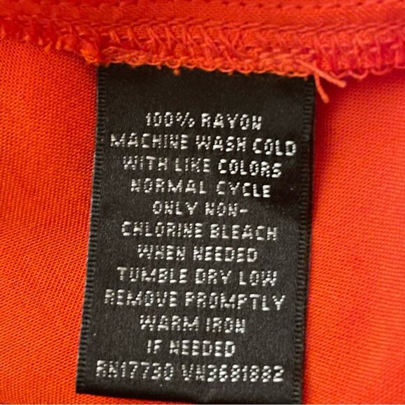 Massimo tomato red elastic waist pleated skirt size small S B8 - Picture 3 of 4